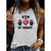 Women's round neck vest, street style minimalist sleeveless T-shirt