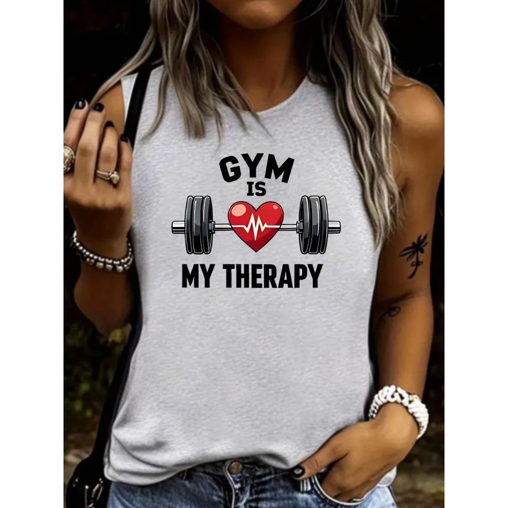 Women's round neck vest, street style minimalist sleeveless T-shirt