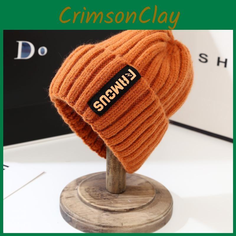 Knitted Winter Hat For Women With Letter Embroidery Korean Style For Daily Use