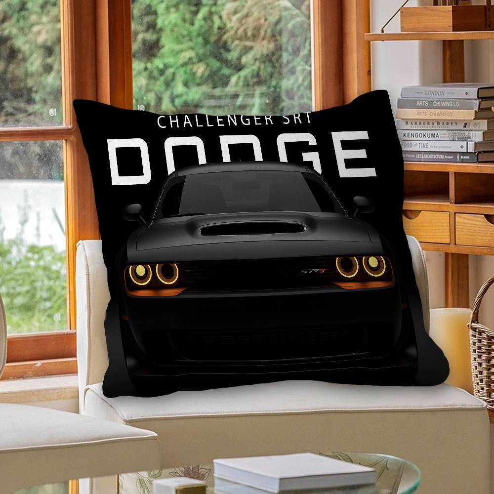 SRT Hellcat Demon Dodge Challenger Car Racing Cushion Cover Pillow Cover Decor Pillowcase Printed Cushion Case for Couch