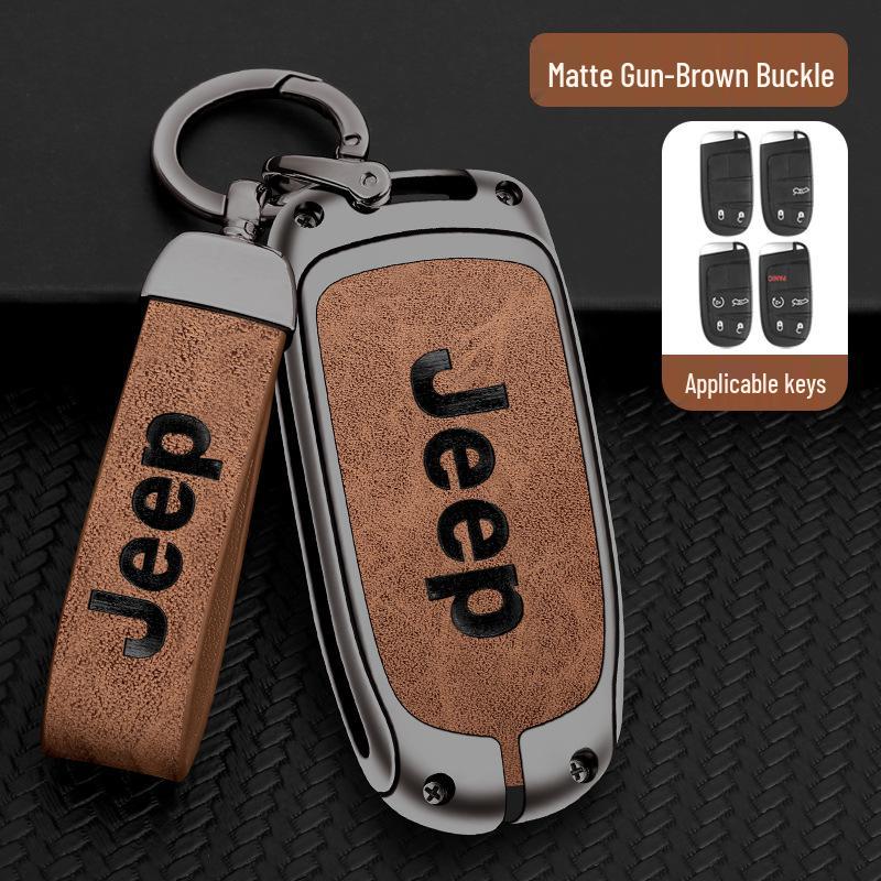 Metal Key Cover for Jeep Compass, Cherokee, Renegade, Grand Commander, Wrangler