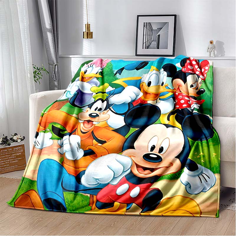 Mickey Mouse and Donald Duck Print Queen Size Blanket,Super Soft Bed Blanket,Lightweight Fuzzy Cozy for All Seasons,Holiday Gift