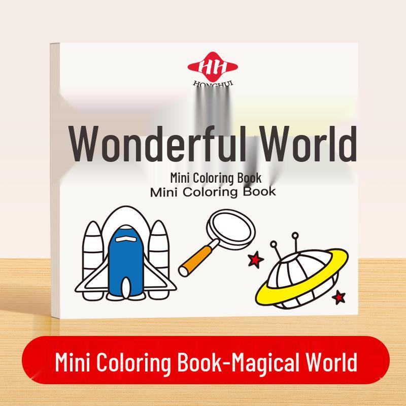 Convenient Mini Coloring Book for Kindergarten Kids: Doodling & Watercolor Fun