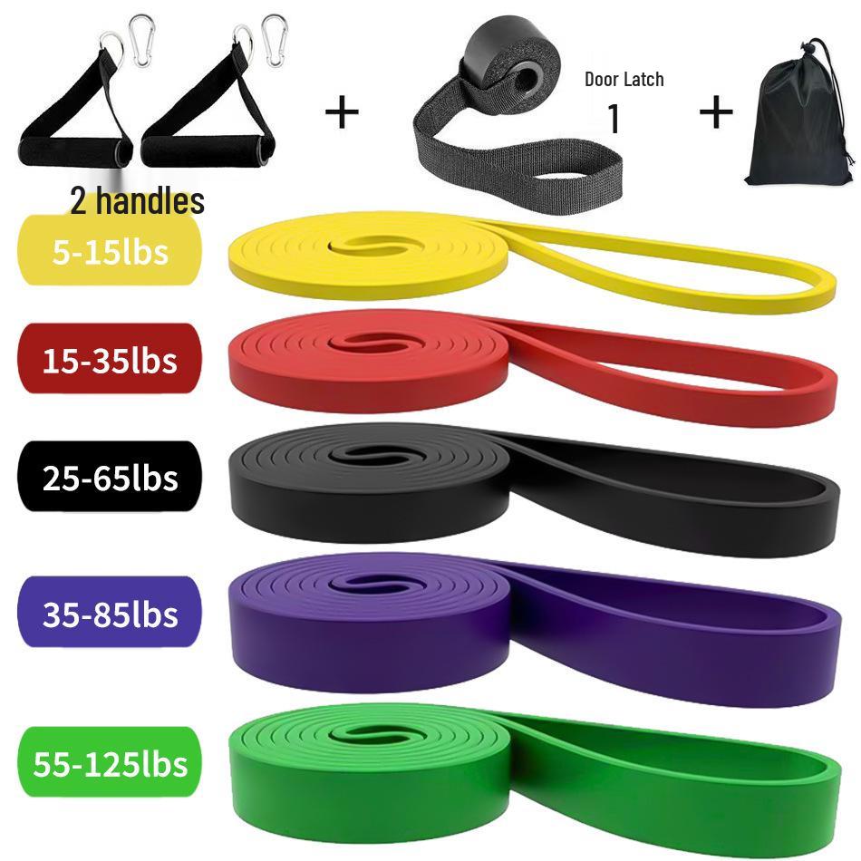 GPPNKC Indoor Fitness Resistance Bands Set with Door Anchor for Pull-Up Assistance