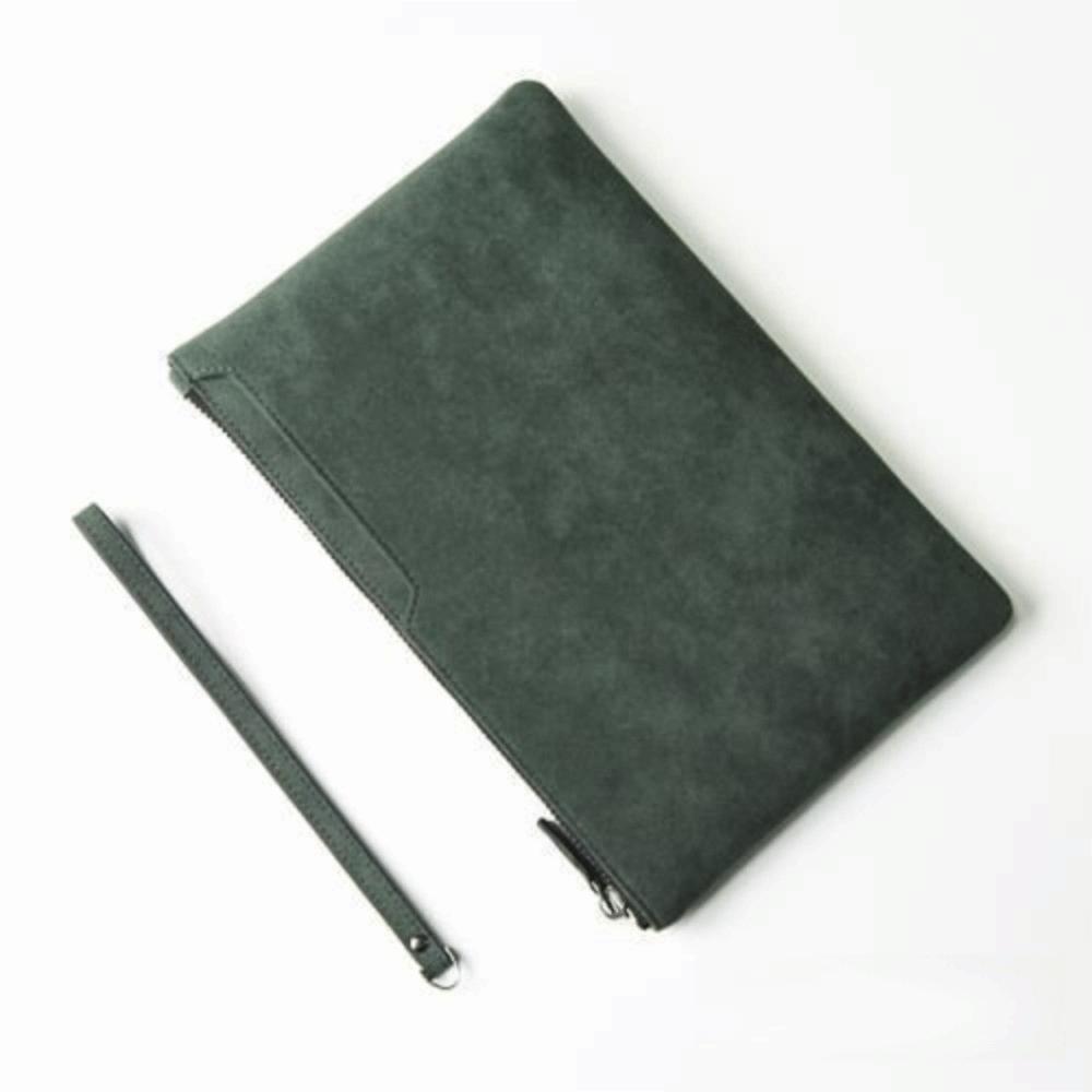 

New Portable Men s Business Clutch Bag Large Capaci Soft Surface Ort Handheld Busin Coin Purse Leather Wallet зелений