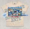 Everything Is Fine T- Shirt Funny Meme Shark Swimmer Swimming Joke Graphic Shirt