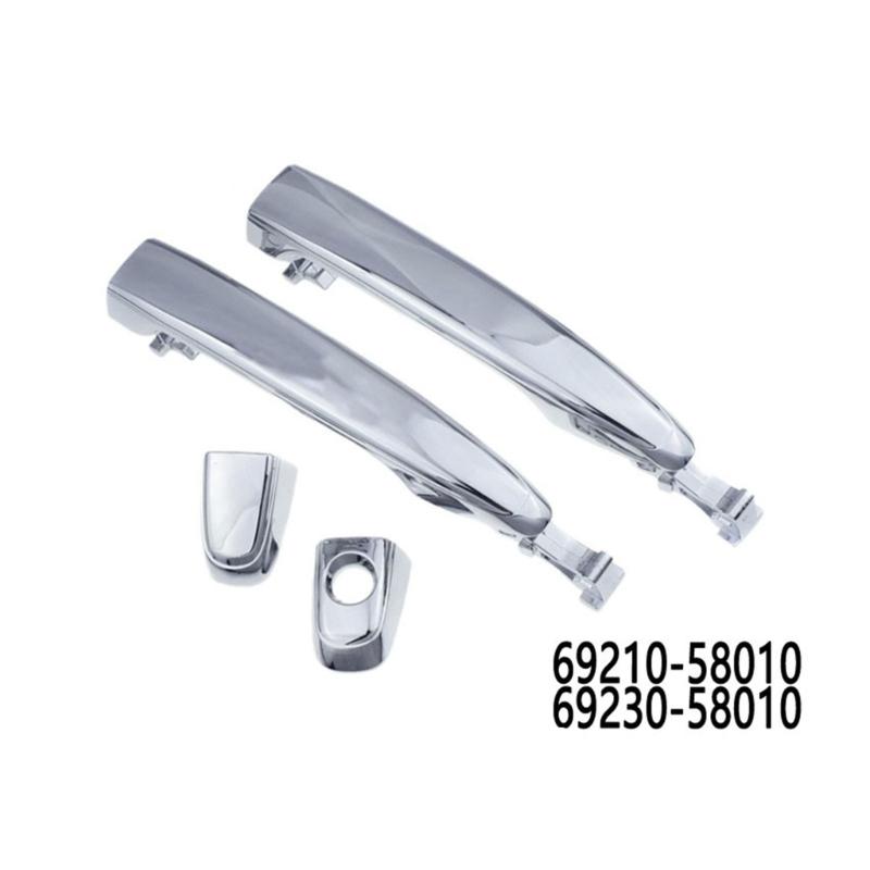 Vehicle Exterior Handle Replacement in Bright Reflective Metal, Check Part Number 69210 58010 and Original Structure