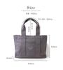 Lizdays A4 Canvas Tote Bag with Perfect for and IC Card Pocket Women's Dividers, Commuting, Mother's Bag, (Gray Beige/Black)