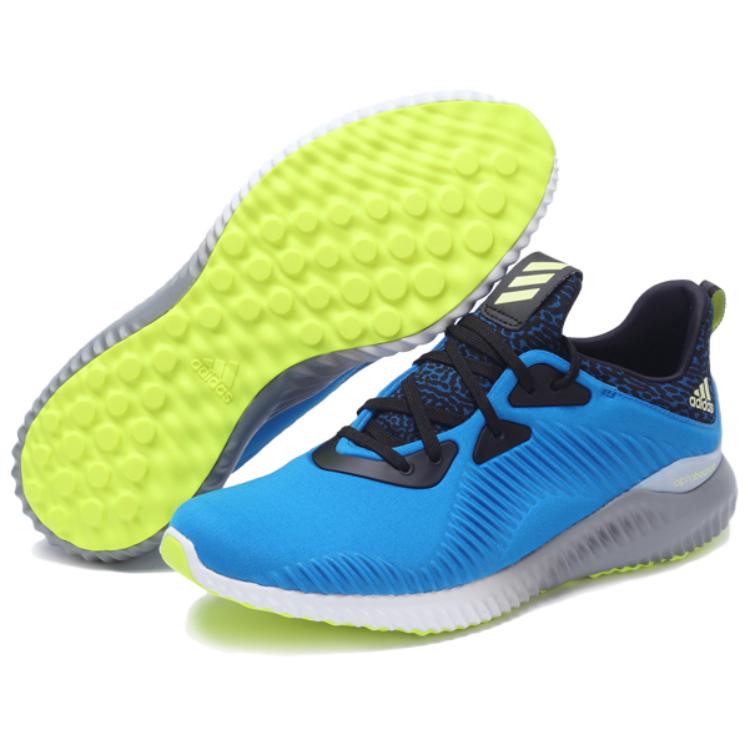 Adidas Alphabounce Comfortable Versatile Slip-Resistant Durable Low-Top Casual Running Shoes Men Sneakers Blue Black B54187