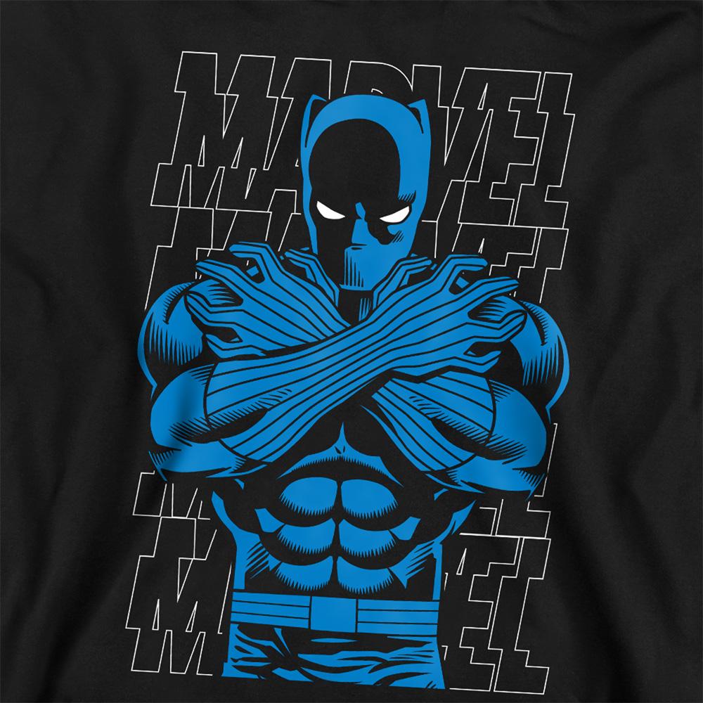 Black Panther Childrens/Kids Stripes Pull Over Hoodie