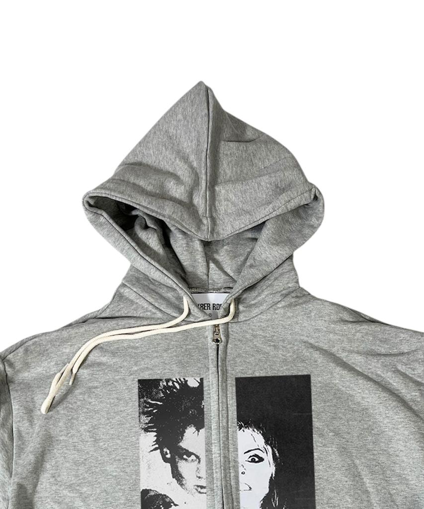 Sk8Er Rock Boy Or Girl Sweat Hood Zip-Up ((Melange Gray))