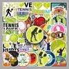 50 Waterproof Tennis Graffiti Stickers for DIY Phone Cases & Luggage