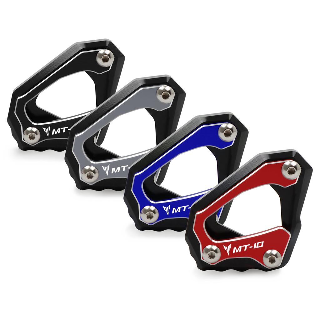 Motorcycle CNC Kickstand Foot Side Stand Extension Pad Support Plate For Yamaha MT-10 MT 10 MT10 FZ-10 FZ10 R1M R1 M 2015-2025