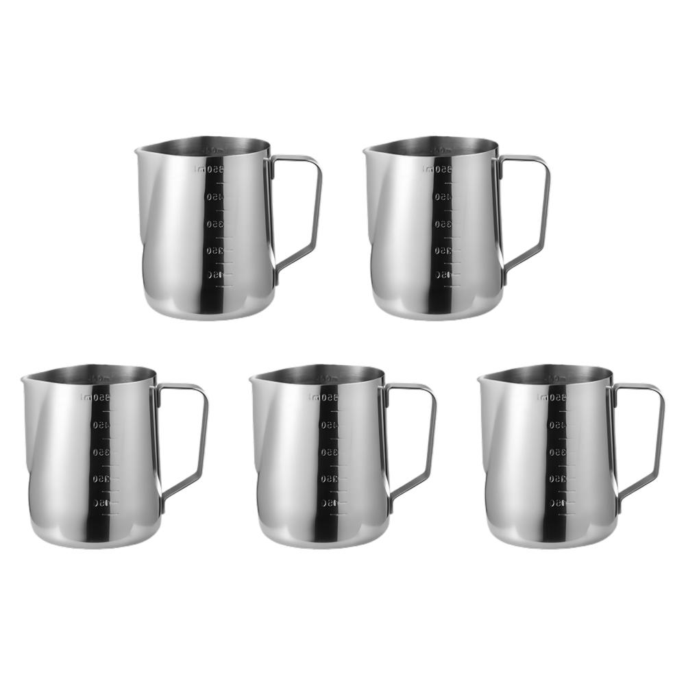 

5# 600ml Milk Frothing Jug Stainless Steel with Scale Milk Pitcher for Kitchen C