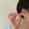 LATS 1 Piece Simple Flower Clip Earrings for Women Creative Non-Piercing Ear Cuff Trend Jewelry Accessories Gift