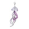 3pcs Handmade Sturdy Glass Bead Jellyfish Wind Chimes Keychain Ornament Accessory for Unique and Artistics Styles