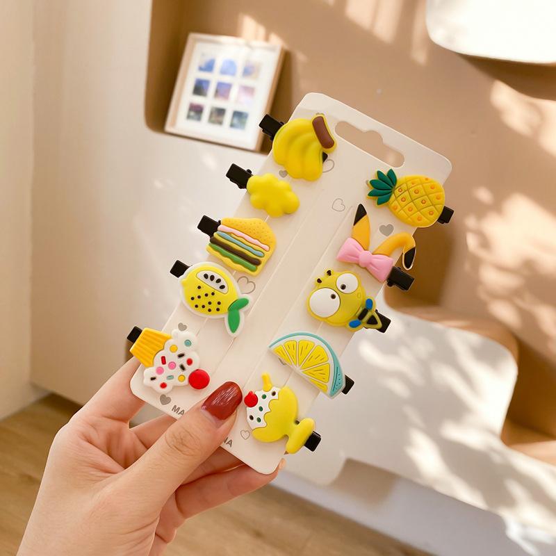 10 bucăți/set noi agrafe de păr cu unicorn drăguț de desene animate pentru fete, agrafe de păr colorate, dulci, pentru copii, accesorii de păr pentru fete