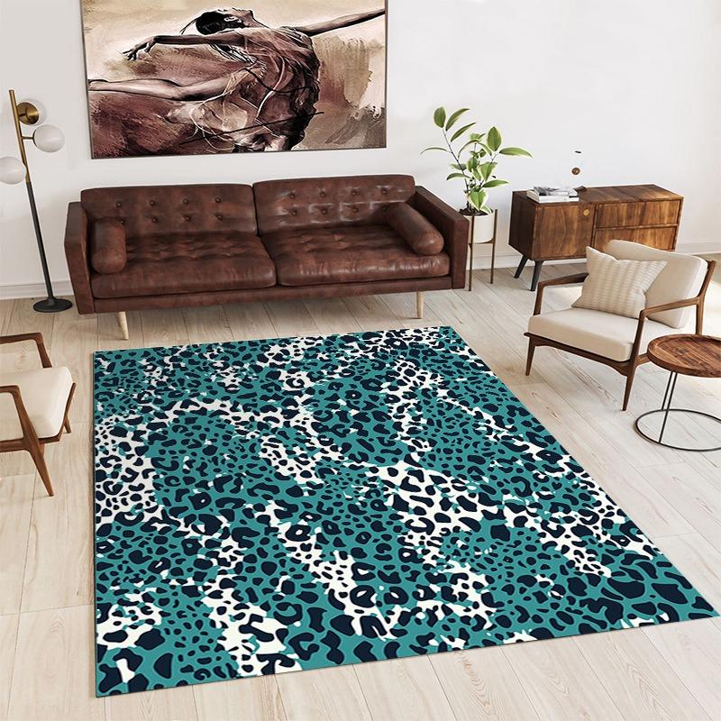 Teppich mit Leopardenmuster für Wohnzimmerdekoration Bodenteppich Nordische Leichte Luxus Schlafzimmer Nachttisch Couchtisch Heimteppiche Rutschfest