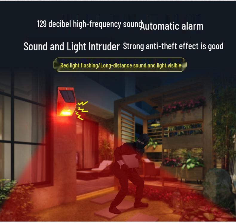 Solar Dual-Function Alarm Light: Motion-Sensing Siren & Anti-Theft Protection