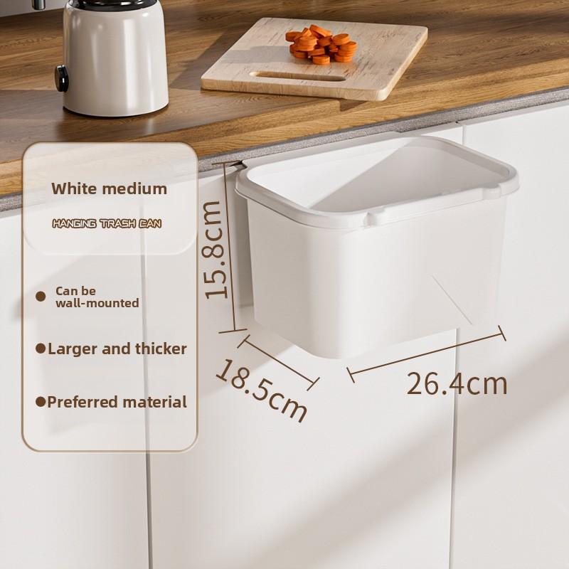 Настенный прямоугольный кухонный контейнер для мусора без пробивания отверстий бытовой кухонный передвижной для чайного столика Medium белый 736₽