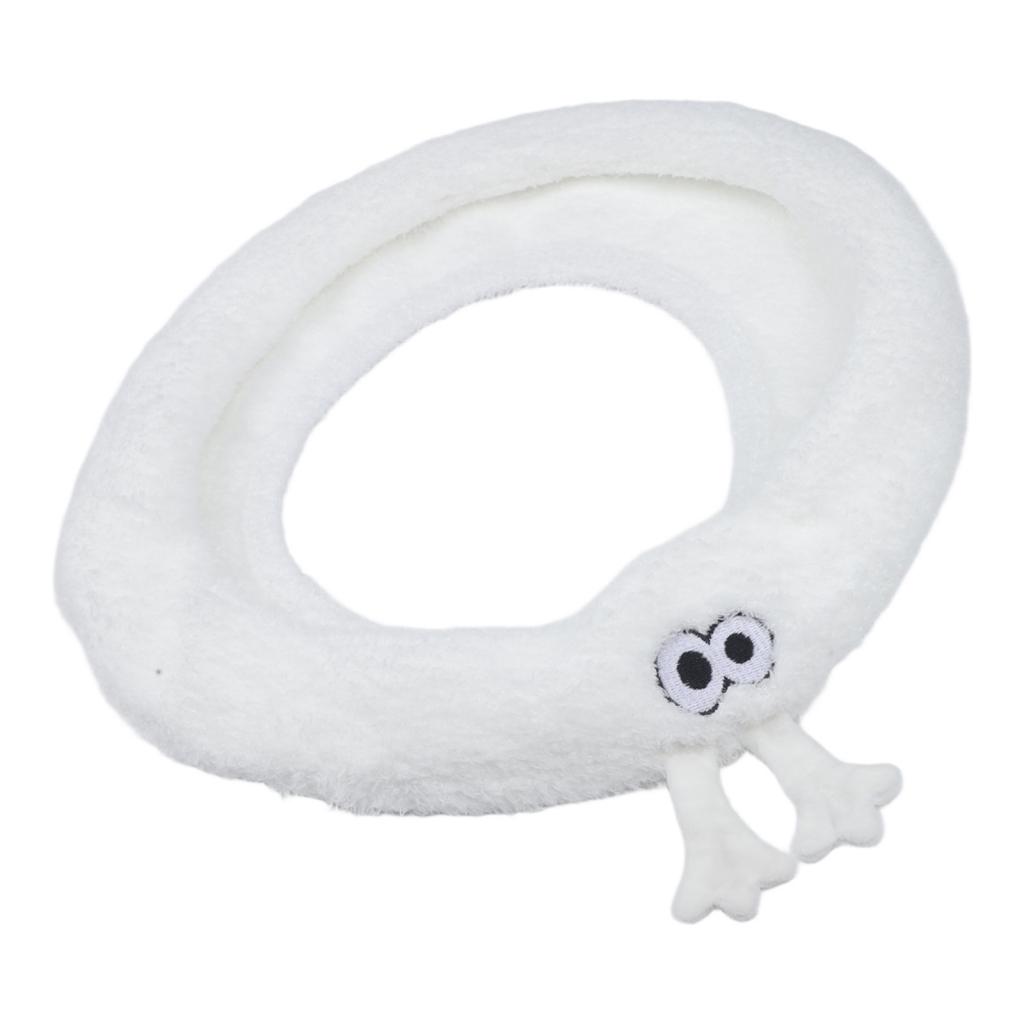 Velvet Toilet Seat Cover with Convenient Handle Perfect for Cold Months