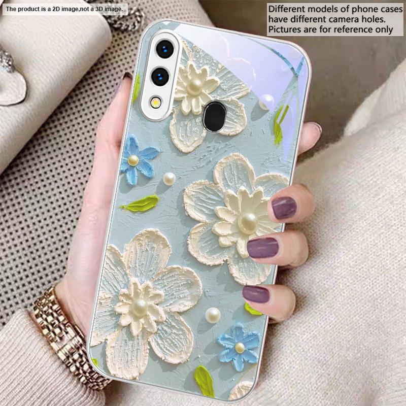 

Крем-белый с лепестками Для Samsung A20 30 22 23 24 25 26 A31 32 33 34 A35 42 A50 51 52 53 54 55 56 70 71 72 73 стеклянный чехол для телефона Galaxy A20