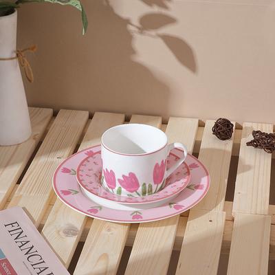 Ins Tulpenbecher Keramik Wassertasse Becher Kaffeetasse Obstteller Frühstücksteller Foto-Requisiten