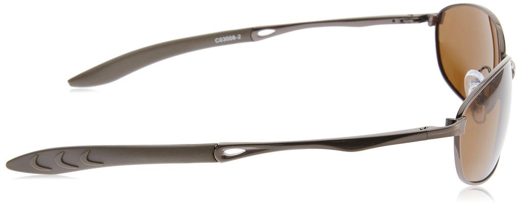 Coleman Polarized Shirred Spring Sunglasses, Brown, Hinge, CO3008-2