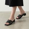 Women Leather Padding Cushion Slide Mule 3cm Blj340