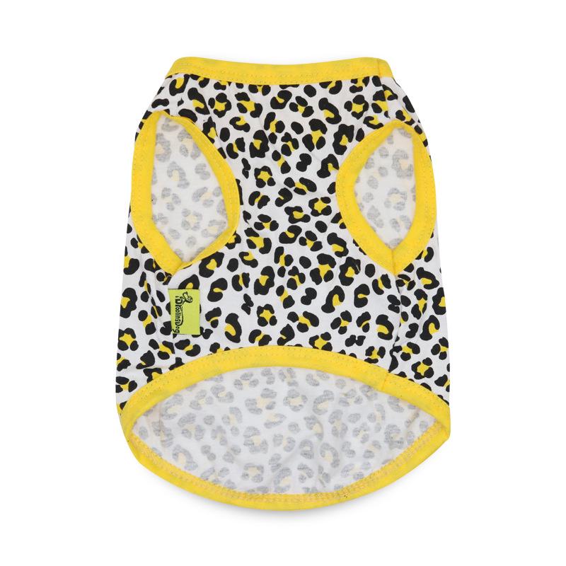 Leopard Print Cotton Pet Vest for Small Dogs and Cats - Spring/Summer Collection
