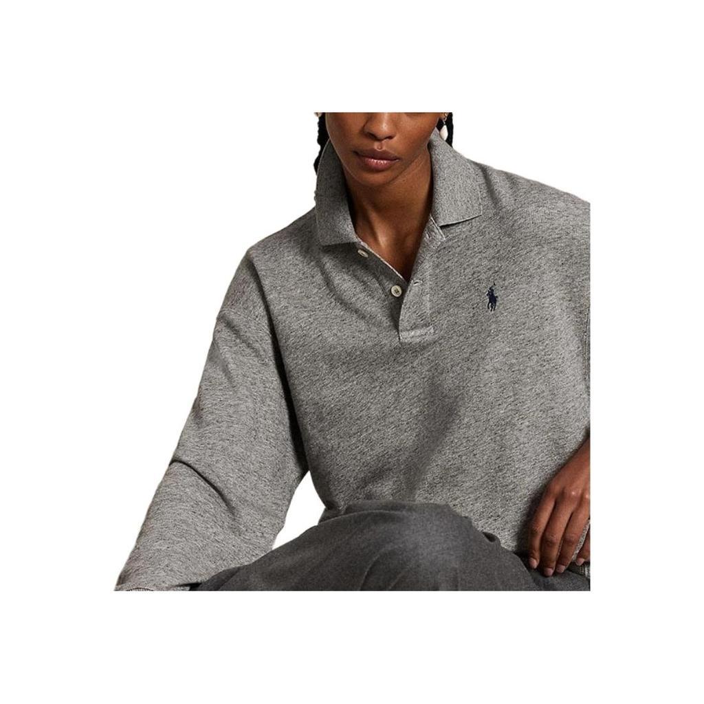 Polo Ralph Lauren Fleece Pullover Long Sleeve Polo Shirt Women tops 211947966-501