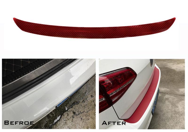 5pcs set 4D Auto Door Pedal Rear Bumper Trunk Tail Lip Carbon Fiber Protection Stickers Anti Scratch Decal Car...
