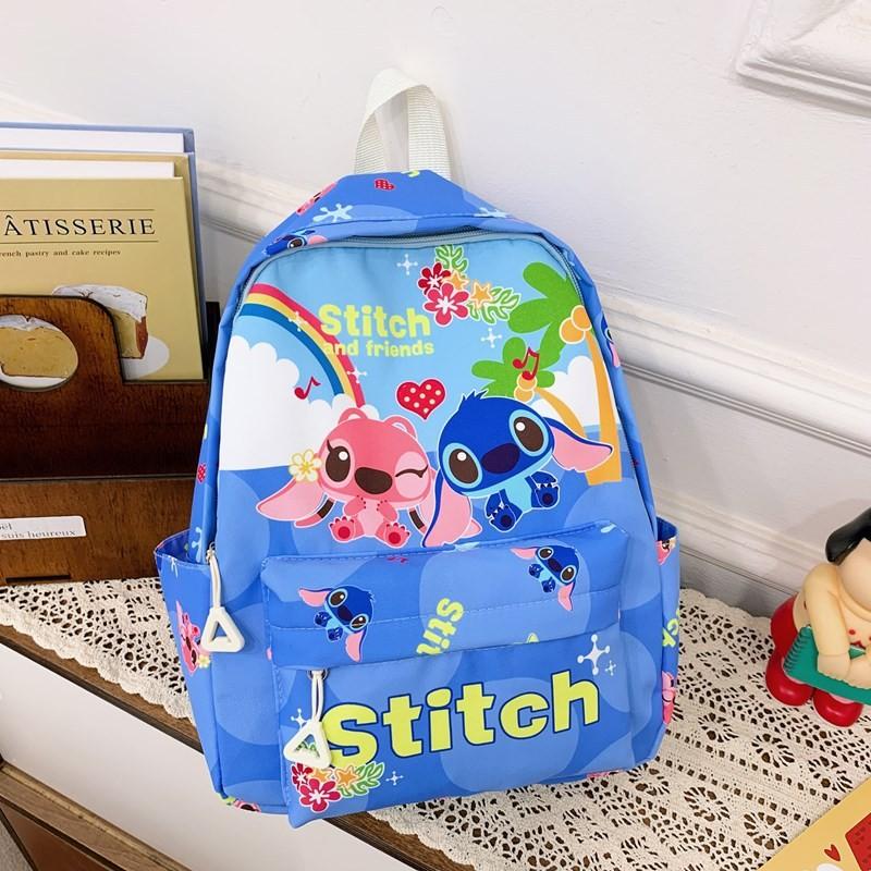Angel Stitch Cute Flower Rainbow Cartoon Printed Children Backpack For Daily