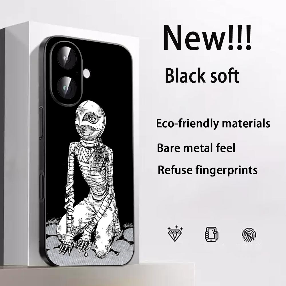 Cool Japan Anime Man Griffith Pattern Phone Case For iPhone 17 16 16e 15 14 13 12 Plus Mini Pro Max Soft Black Shockproof Cover