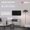 BSEED Zigbee 1Gang Light Switches 1/2/3Way Tuya Smart Life App Control Plus EU Socket USB Type-c Power Outlets Glass Panels