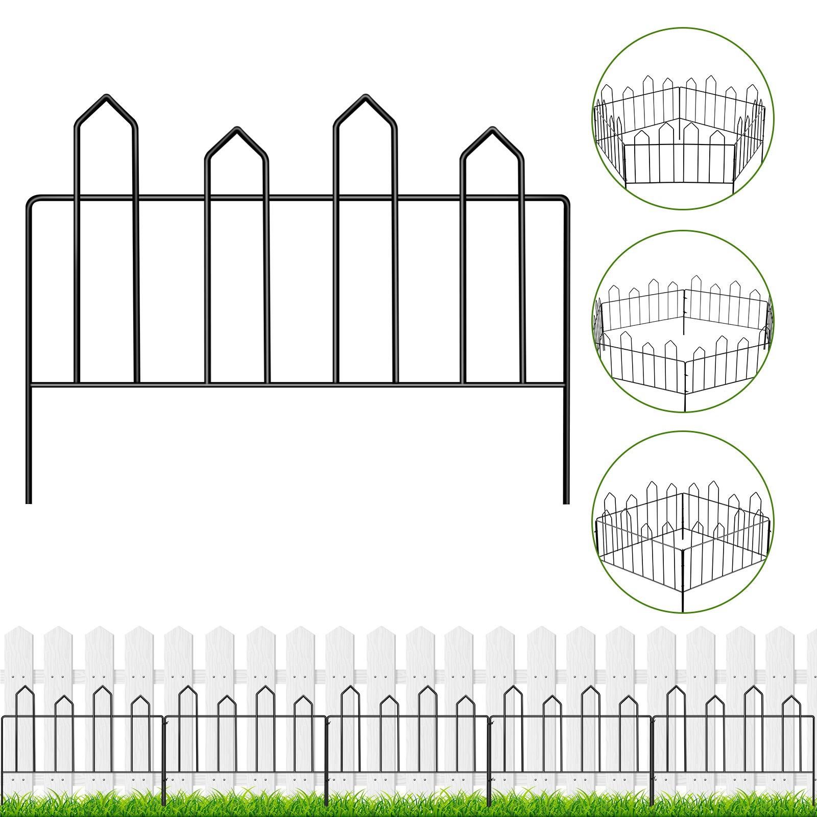 

Garden Decorative Fence Metal Wire Fencing Border Outdoor 13in(H)*10ft(L) Small Fencing for Flower Bed Lawn Shrub Vegetable чёрный