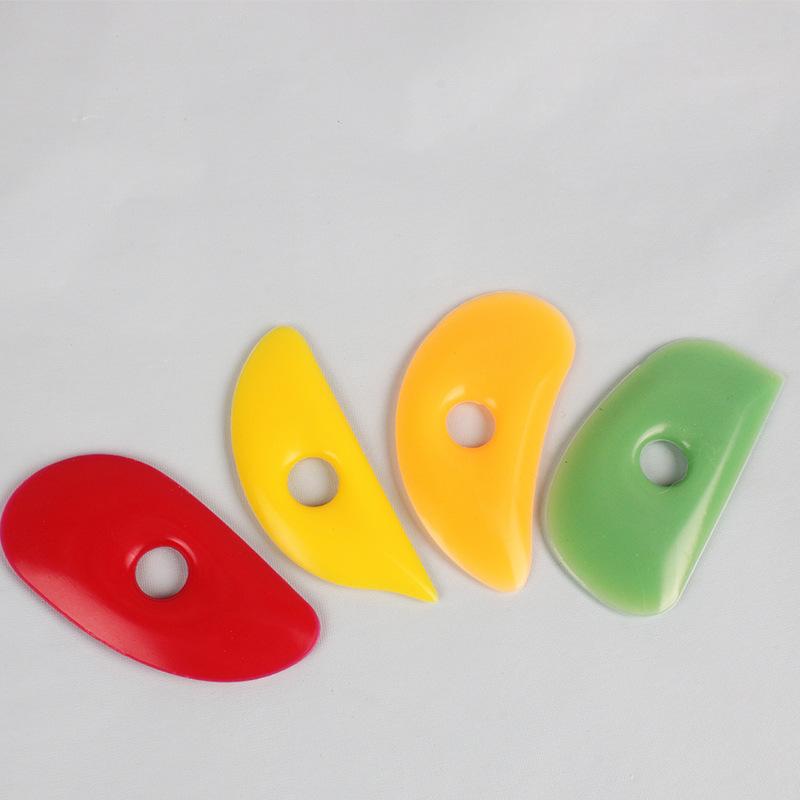 4 Pcs Soft Rubber Rib for Pottery Clay Silicone Ceramics Tools for DIY Smooths Shapes Sculpting Pottery Ceramics Clay Tool