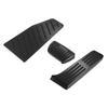 A ABSOPRO Accelerator Gas Brake Footrest Pedal Covers for Toyota Rav 4 Aluminum Alloy Rubber Car Pedal Pads 3 Pieces Black - - -
