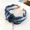 Korean Style Cowboy Hair Hoop Denim Cloth Denim Knotted Headband Cowboy Hair Bands  Ladies/Girls