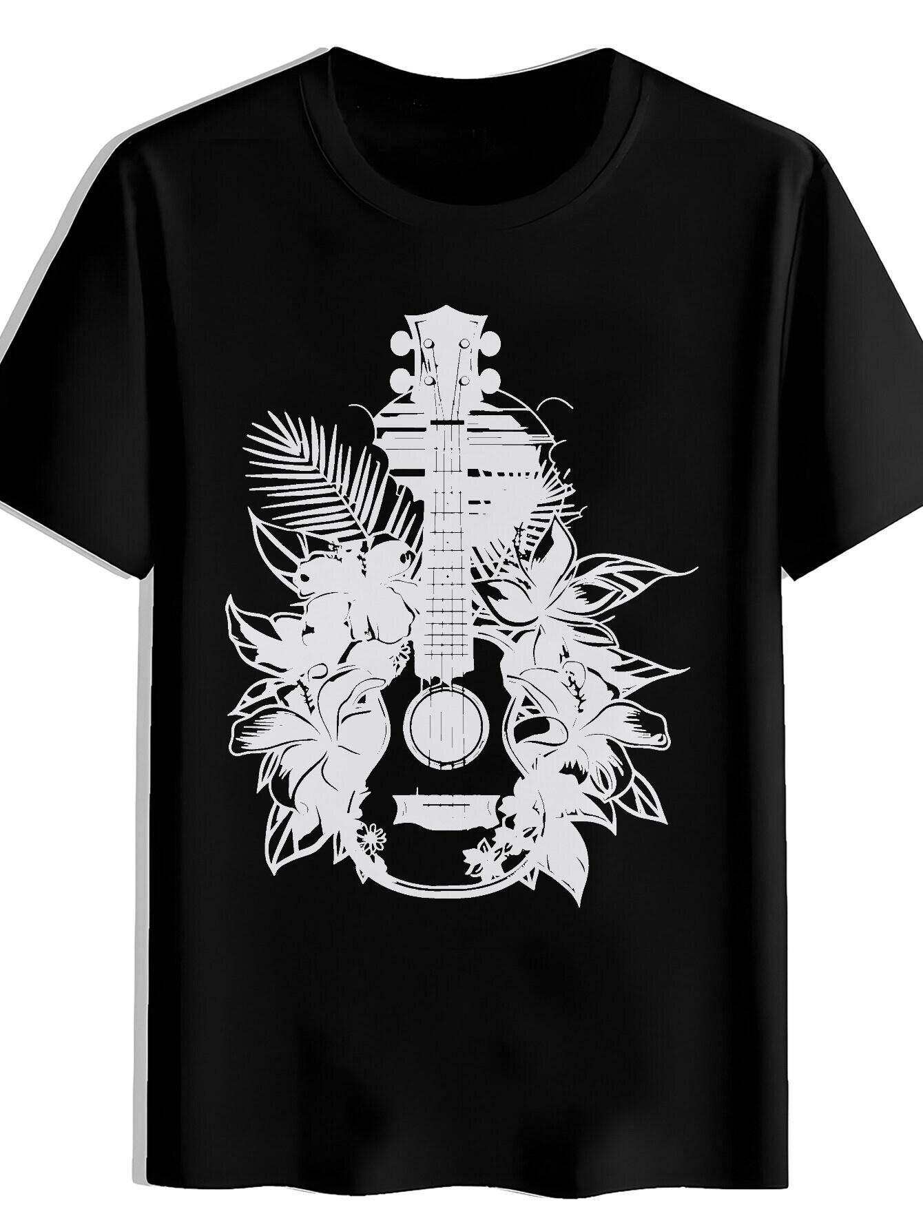 T-shirt A Stylish And Artistic Short-Sleeve with a Black Color And Trendy XL