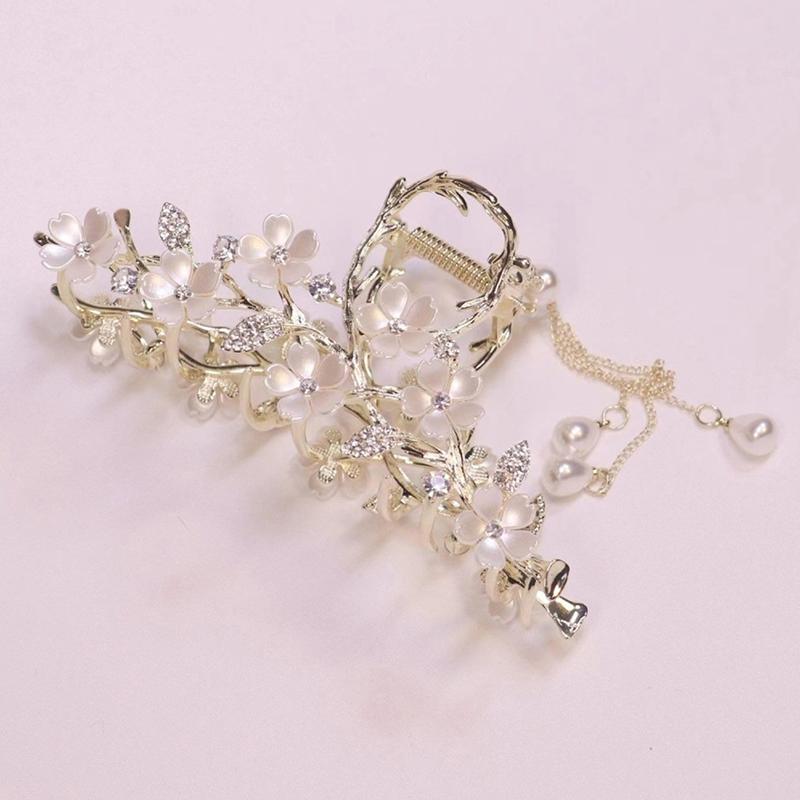 1Pcs Pearl Tassel Hair Claw For Women Cute Sweet Hair Clip Girls Fashion Elegance Headdress  Exquisite Hair Accessoires