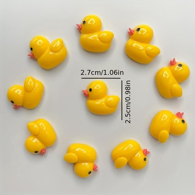 10pcs Cartoon Duck Fridge Magnets, Cute Decorative Magnets, Personalized Fridge Magnet For Kitchen Office Whiteboard Locker