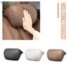 Breathable Leather Car Neck Pillow - Ergonomic Car Headrest Pillow for Neck Support & Comfort