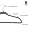 25 Pack Velvet Suit Hangers Slim Design Non Slip Durable Closet Organizer Hang Clothes without Wrinkles Space Efficient Storage