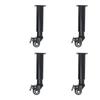 4Pcs Metal Adjustable Furniture Legs with Braked Swivel Casters Table Legs Heavy Duty Replacement Support Legs Enduring