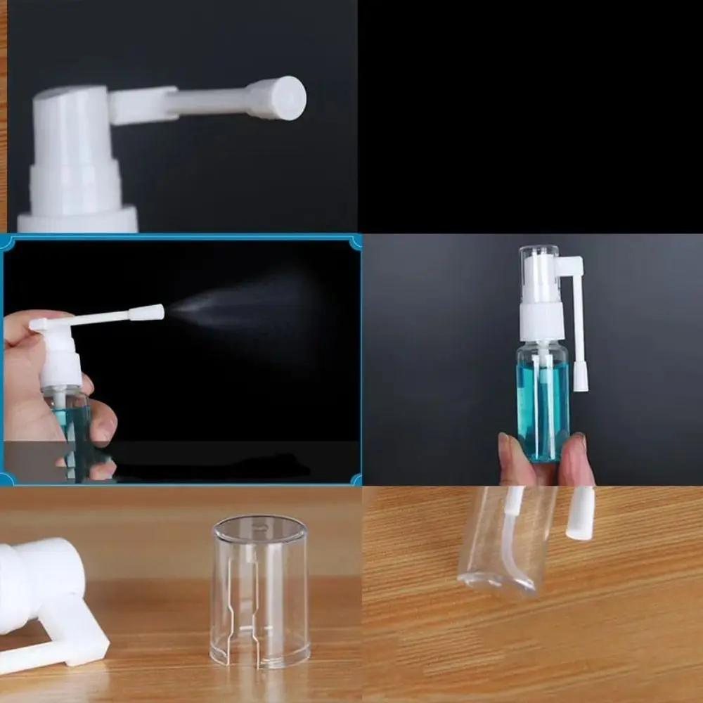 5PCS Portable PET Nose Water Sprayer Transparent Roatation Oral Medicine Spray Bottle Empty Bottle Rotatable