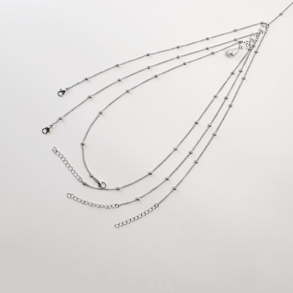 European & American Cross-Border Fashion: Five-Pointed Star Tassel Anklet – Cold Style Multi-Layer Beach Leg Ring