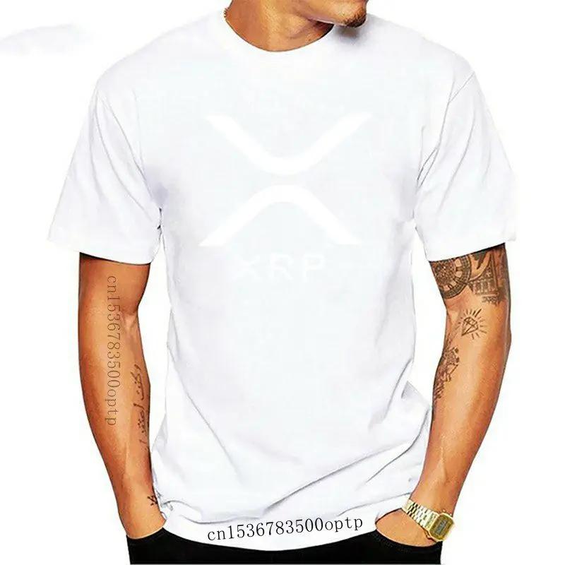 100% Cotton O-neck Custom Printed Men T Shirt Ripple XRP New Logo Crypto Currency Bitcoin Hodl T-Shirt Top Tee Plus Size