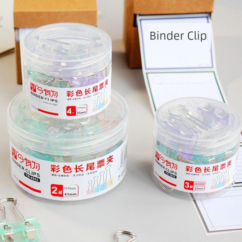 Large Long Tail Clip Office Supplies Binder Clip Transparent Test Paper Clip Small Size Medium Folder Folder Ticket Holder
