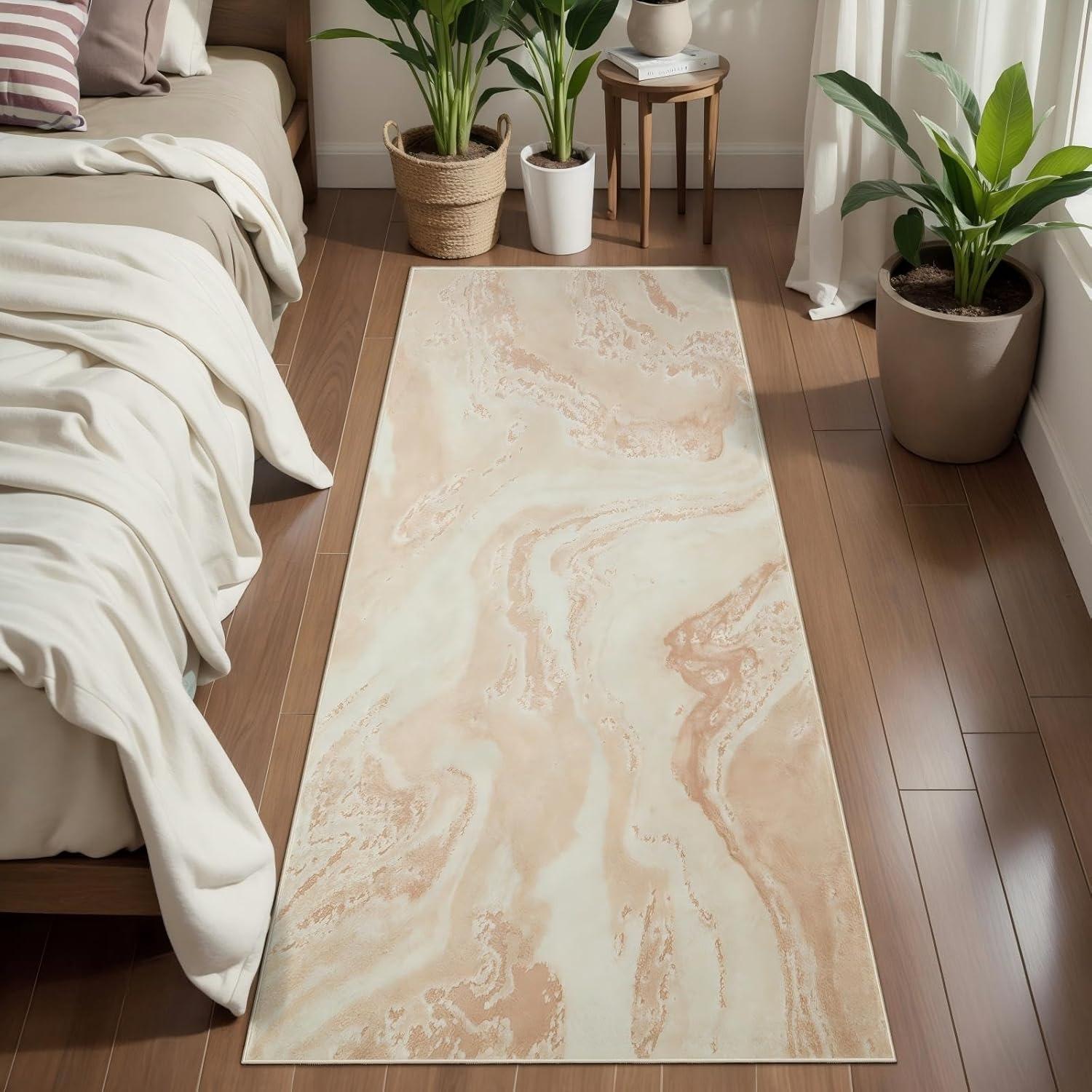 

Килимок-доріжка Ink Marble Runner Вбираючий Нековзкий Довгий Килимок для Коридору Скандинавський Стиль Абстрактний Візерунок Килим для Підлоги для Декору Вітальні 40X120CM